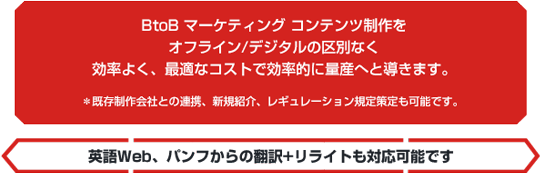 英語Web、パンフからの翻訳+リライトも対応可能です