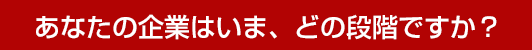 あなたの企業はいま、どの段階ですか？